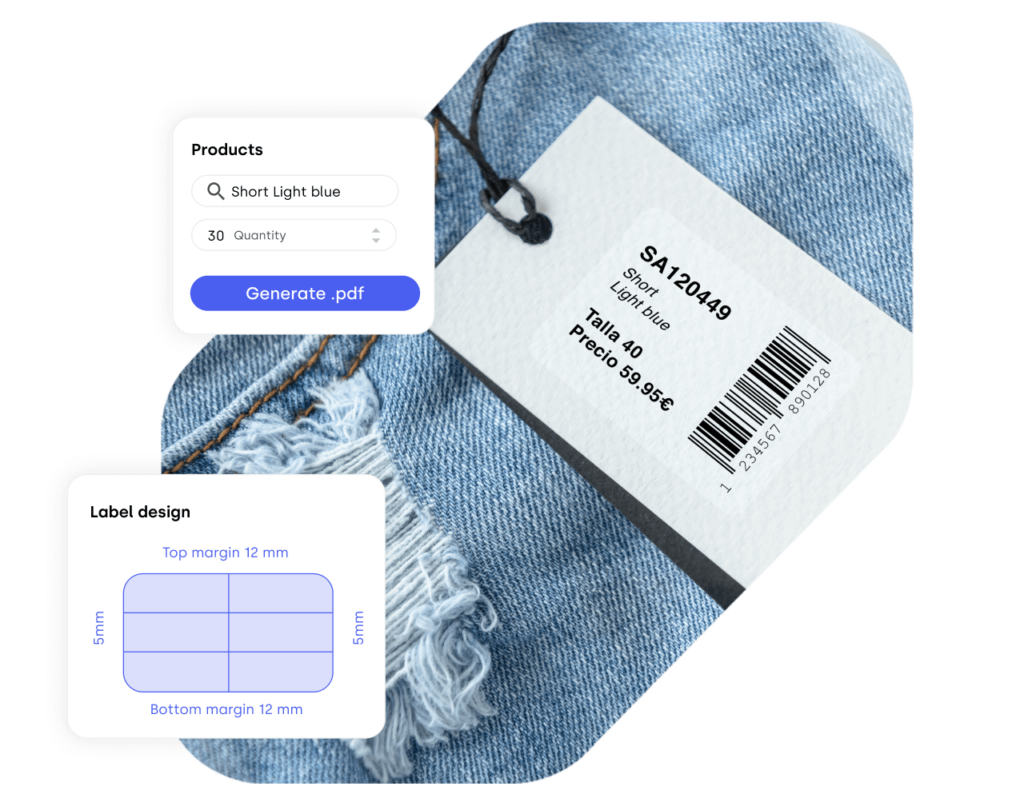 Creation of labels stockagile